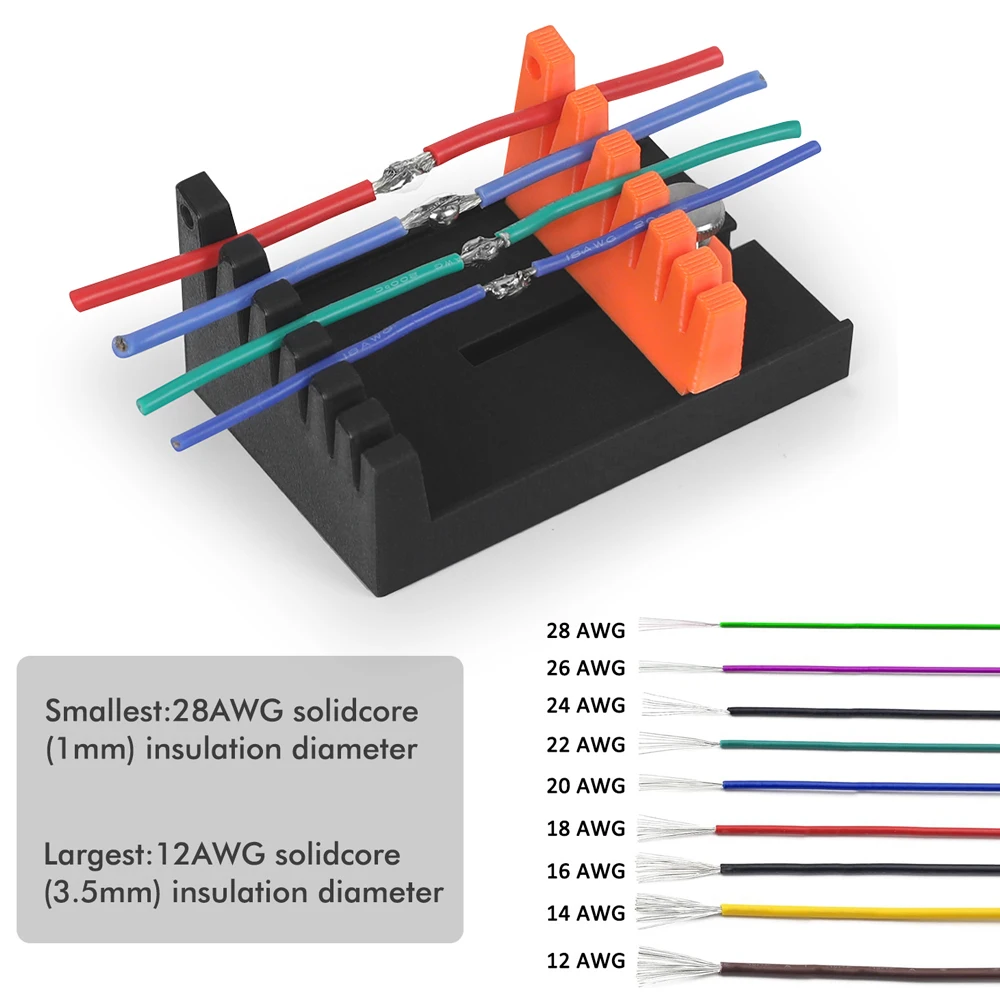 Toolour Soldering Station Helping Hands Welding Wire Fixture Bracket 6 Slots Wire Holder Clamp for 28AWG to 12AWG