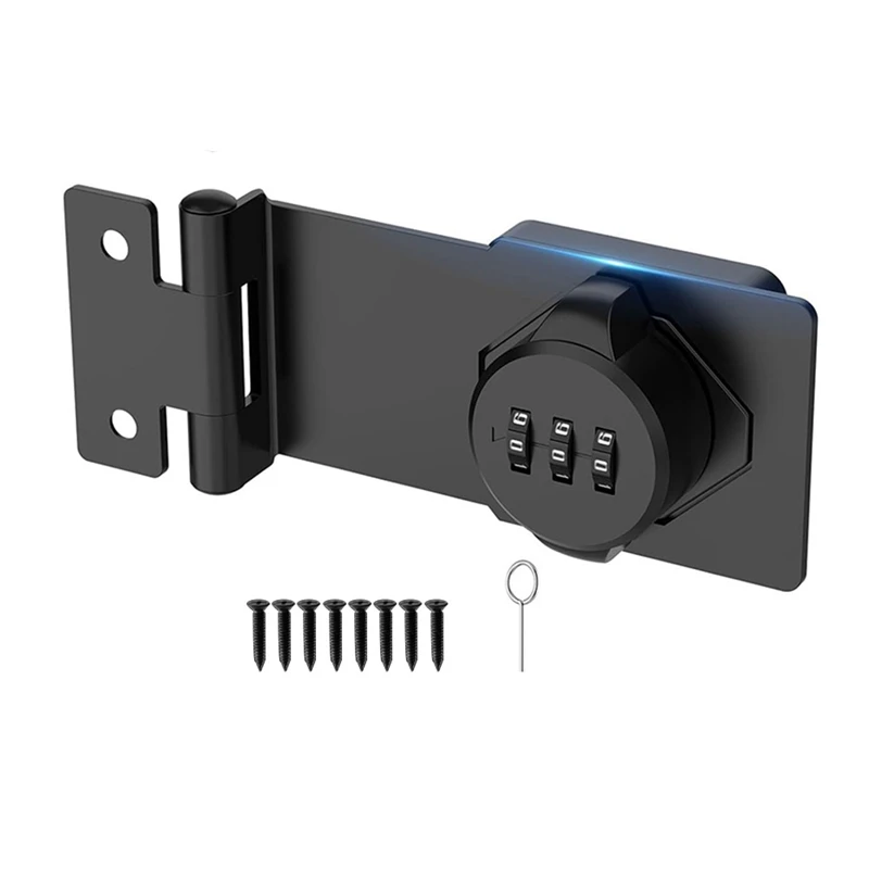 Keyless Cabinet Combination Latch,Cabinet Password Locks For Cabinet,Mailbox,Office File Cabinet Lock 90&deg;Angle Easy To Use Black