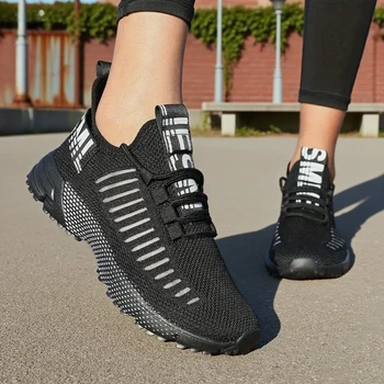 أحذية رياضية نسائية سريعة الجفاف تسمح بمرور الهواء ومريحة كلاسيكية شبكية كاجوال للجري مضادة للانزلاق ومقاومة للاهتراء أحذية مشي مسطحة 3