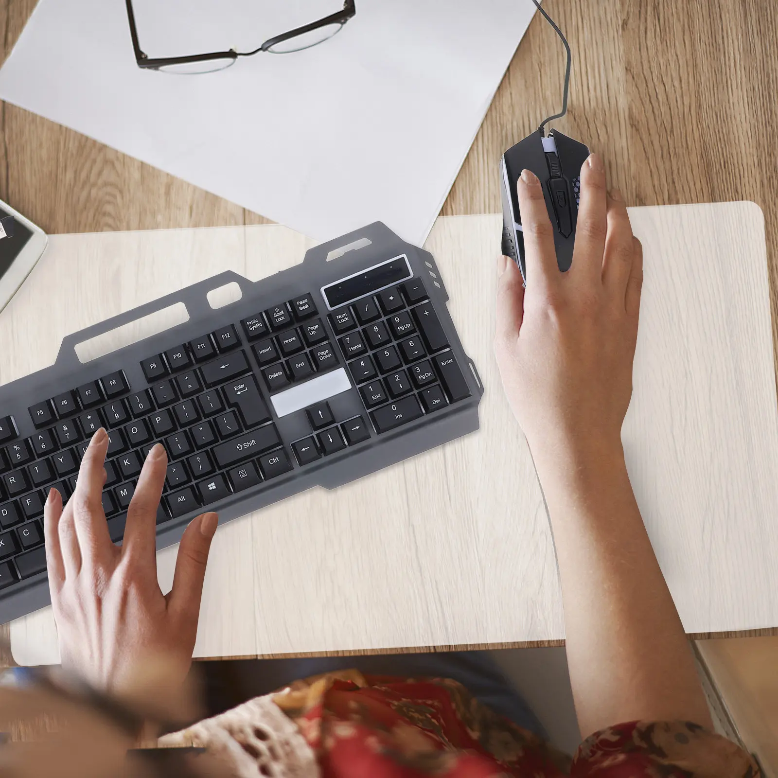 투명 테이블 보호대 투명 책상 패드 필기용 책상 매트 키보드 매트 직사각형 테이블 커버 가정용 주방 사무실용