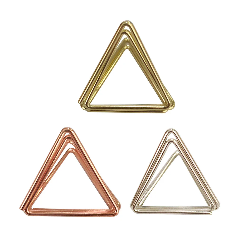10Pcs Triangle Shape Card Holders Metal Table Place Cards Holders Creative Triangle Name Sign Stand for Wedding Party