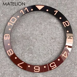 Elegant Ceramic Aluminum Watch Bezel Insert (Cera black - brown - 2)