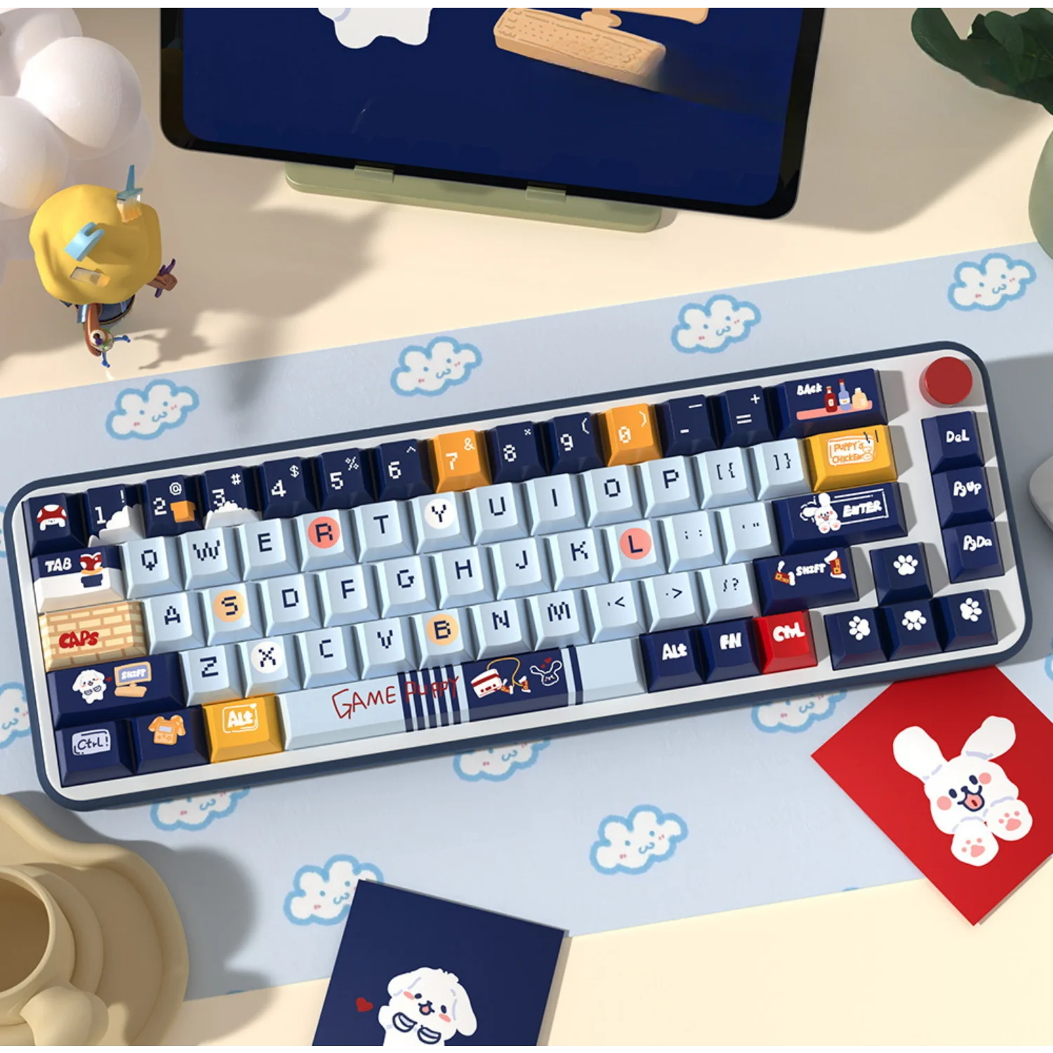 

Mechanical Keyboard Original Game Puppy Theme Cherry Keycaps Personalized Customized pbt Thermal Sublimation Cute Personalized