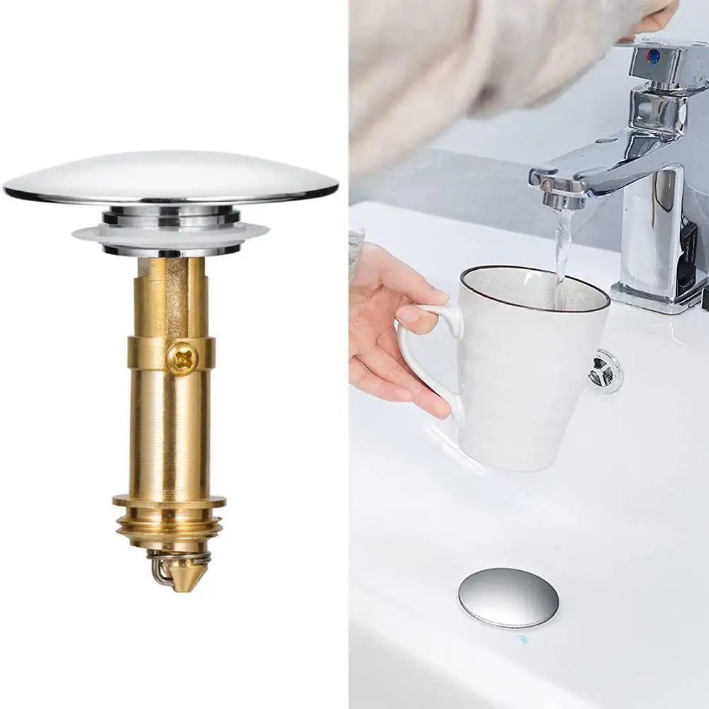 Universal Wash Basin Bounce Drain Filter Push Up and Down Core Bathroom Lavatory Kitchen Bathtub Accessories