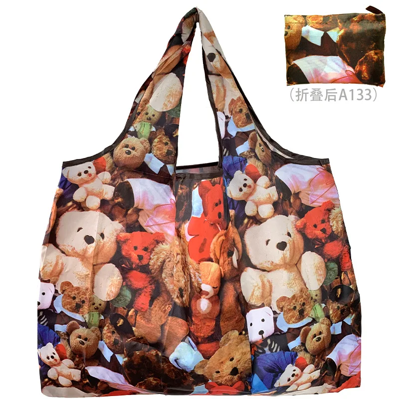 Foldable Eco-Friendly Oxford Cloth Shopping Bag - Large Portable Grocery Tote
