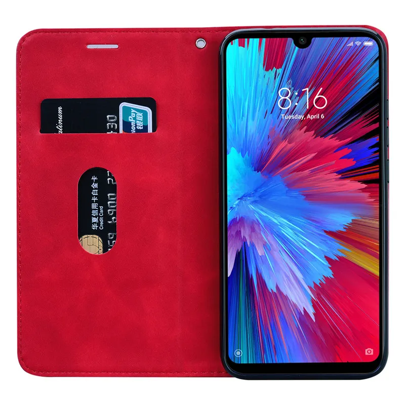 Leather Wallet Case Leather Phone Case Phone Case for Xiaomi Redmi Note 7 Redmi Note 7 Pro