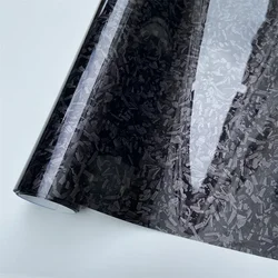 Cosmic Hex Black Forged Carbon Fiber Vinyl Wrap for Vehicle and Motorcycle Surfaces (Glossy Forged Carbon)