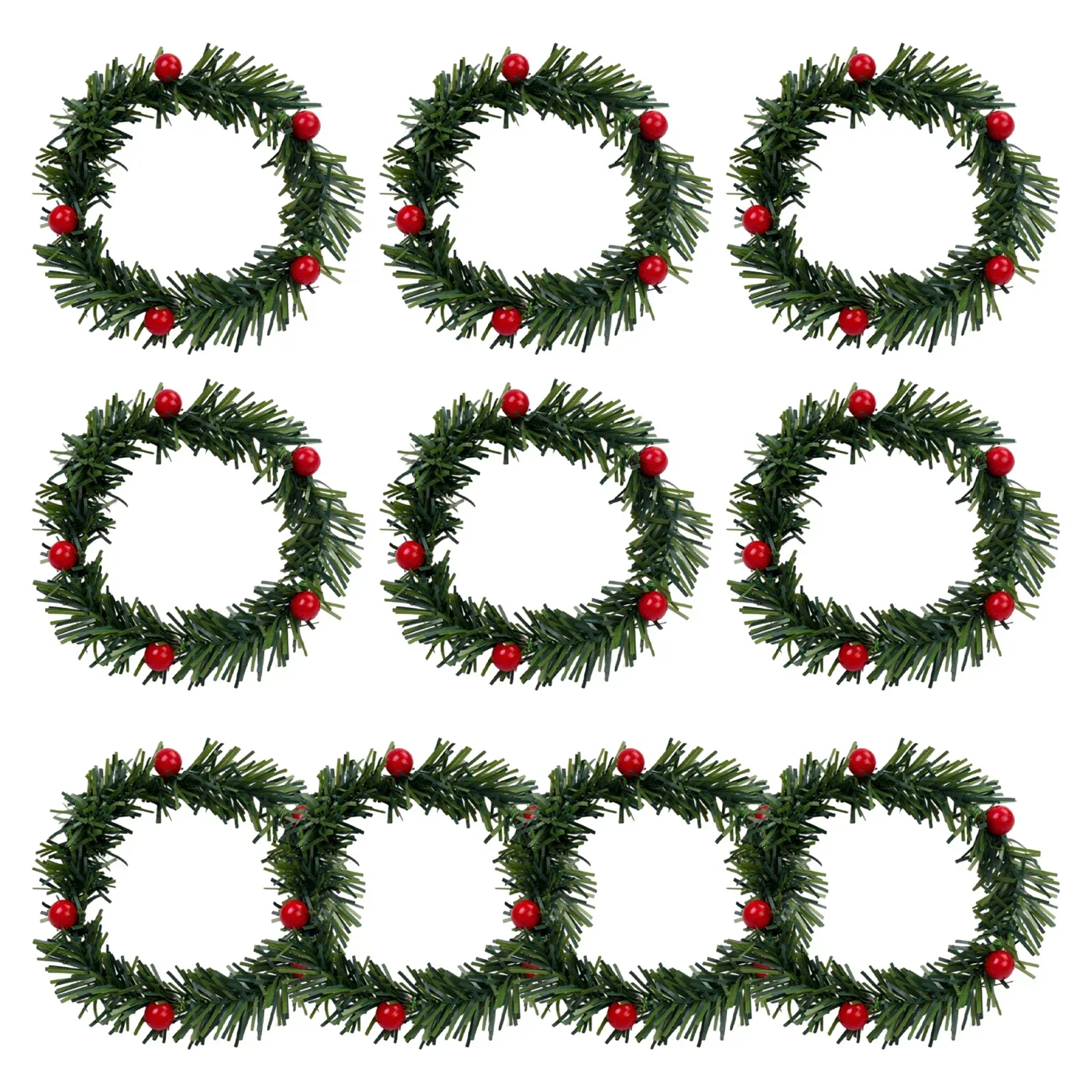 thumbnail image 1 of 10 piezas de guirnaldas navideñas colgantes para puerta, decoraciones navideñas, guirnaldas artificiales de agujas de pino, adornos colgantes, decoraciones para el hogar, 1 of 4