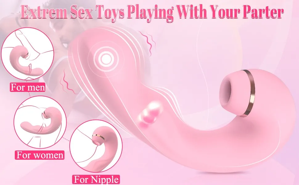 Hannibal Female Masturbator 3 in 1 Clit Sucker Dildo G-Spot Vibrator Sucking Vibrators for Women Clitoral Stimulator Sex Toys