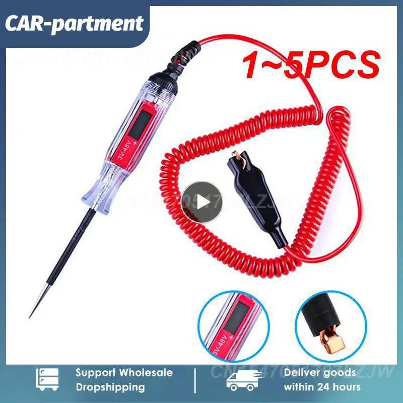 

1~5PCS High Quality Auto Circuit Tester Truck Voltage Tester Circuit DC 6V 12V 24V Auto Circuit Tester Auto Diagnostic Probe