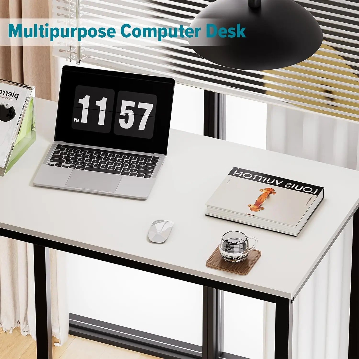 Small Computer Desk  Desk for Small Spaces Sturdy Home Office Desk Modern Gaming Desk Study Writing Laptop Table 6
