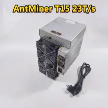 Free shipping used Bitcoin Miner AntMiner T15  23T with PSU Better Than BITMAIN S9 S9i S9j Z9 Mini WhatsMiner M3 S15 Avalon A9