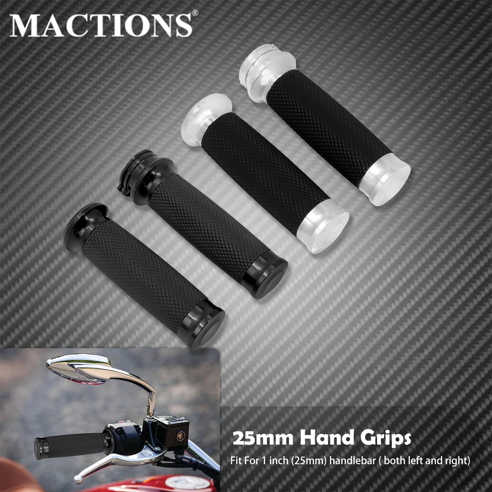 Motorrad 1 "25mm Handgriffe Griff Bar Für Harley Touring Road Street Glide Sportster 883 1200 72 XL Dyna VRSC Softail Custom – Detail 1