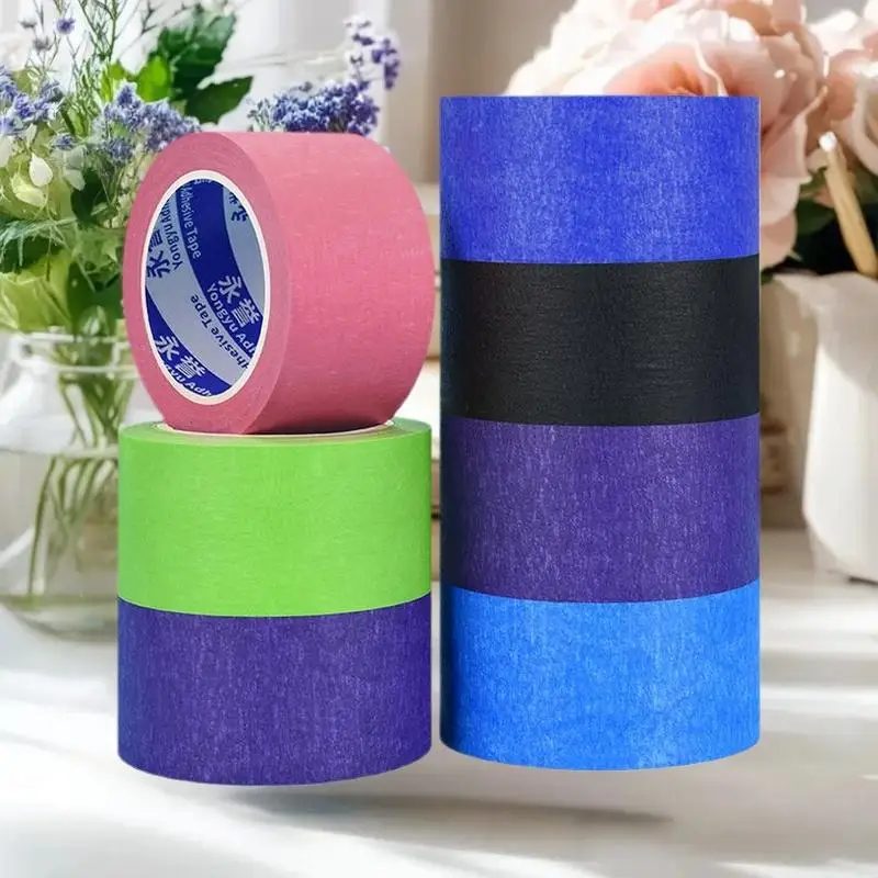 10M 컬러 마스킹 테이프 블랙 장식 마스킹 스프레이 페인트 흔적 없는 학생 사무실 미술 페인팅 스티커