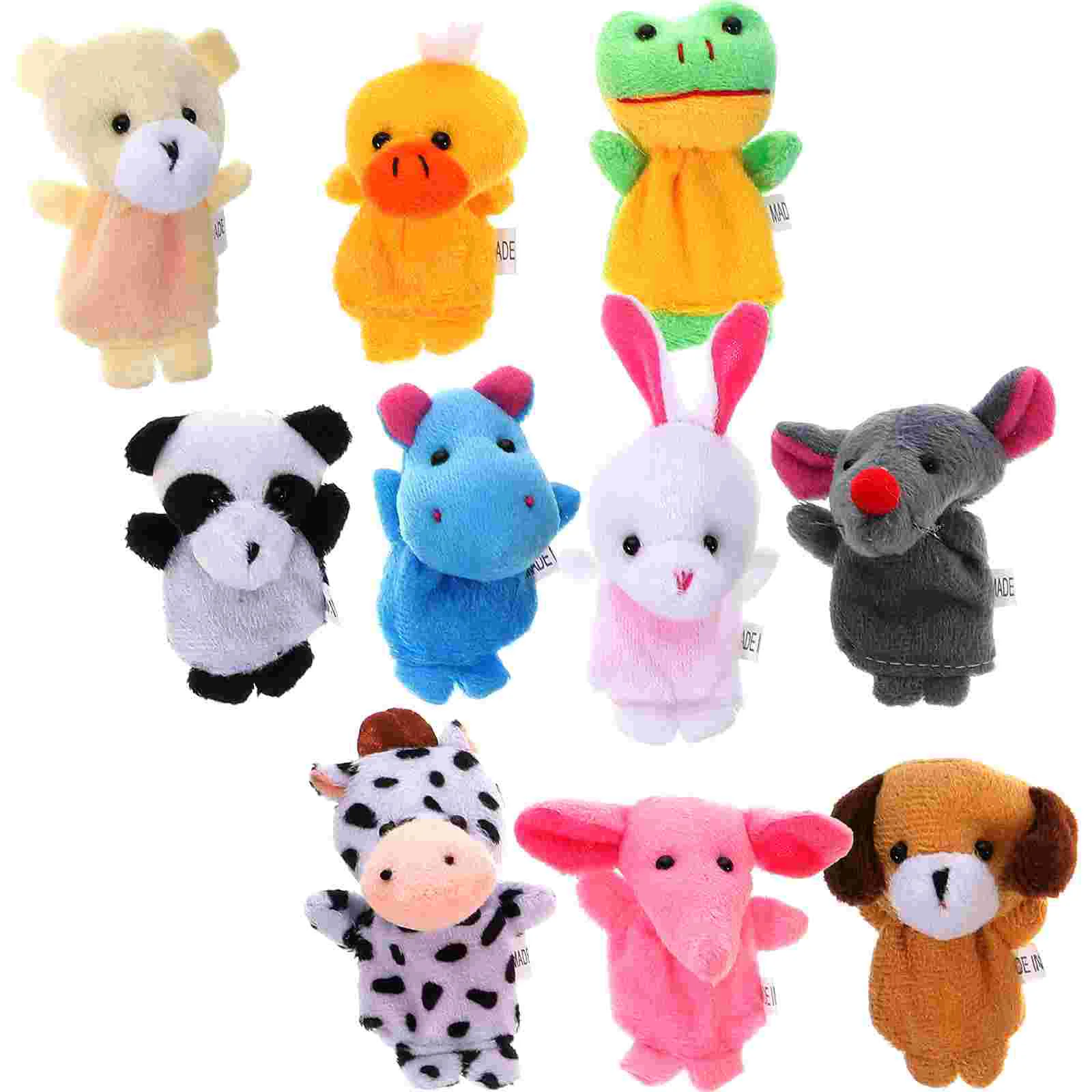 10pcs Finger Puppet Set Cartoon Finger Puppets Plush Dolls Story Time Hand Puppets Toys for Theme Party Favor finger puppets for toddlers 10 pcs mini animal finger puppets interactive hand puppet toy soft story time doll for party favors