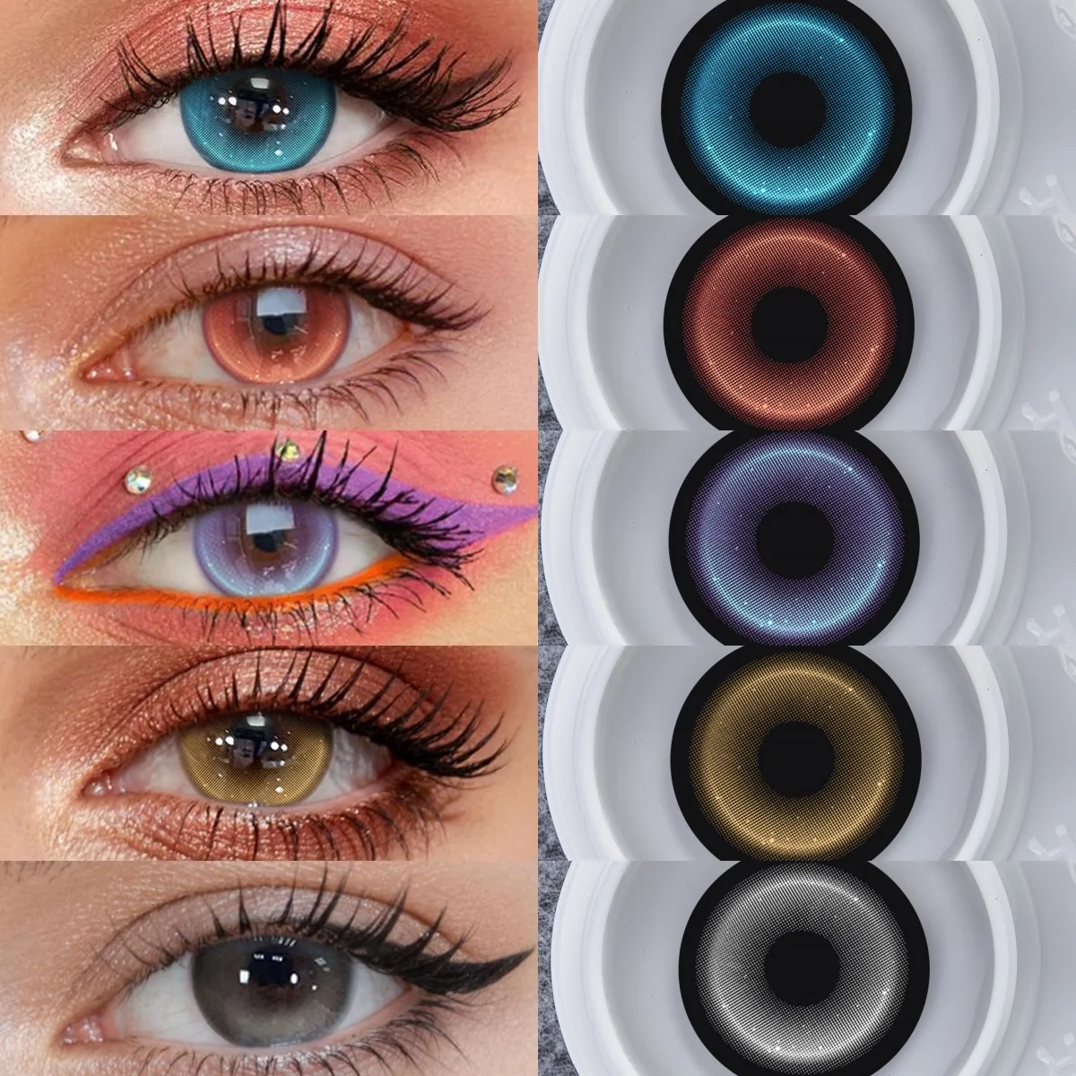 Lalens Monaco Brown Multichrome Colored Contact Lenses for Eye Beauty and Cosplay