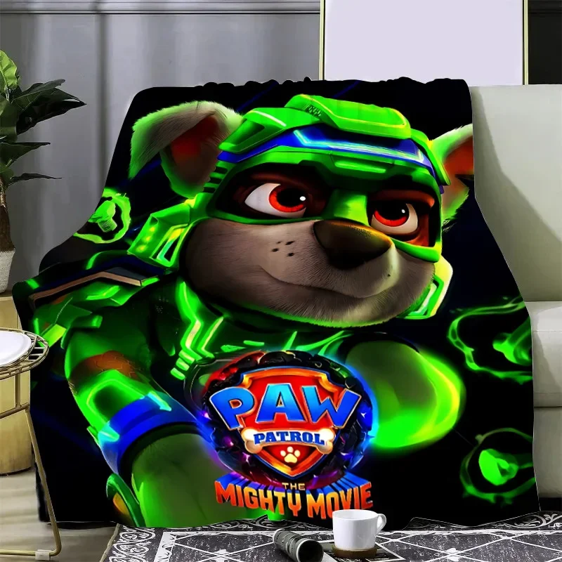 Cute Cartoon Patrol Dog Printed Blanket Picnic Blankets Warm Blanket Soft and Comfortable Blanket Home Travel Birthday Gift 5