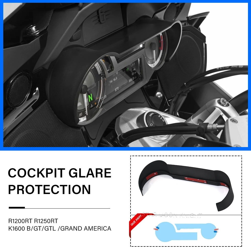 

Антибликовая Защита кабины для BMW R1200RT R 1250 RT K1600GTL K1600 GTL B GT GA K1600GT, аксессуары, защитная крышка приборного измерителя