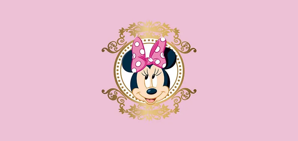 Pink Minnie Mouse Baby Shower Circle Backdrop Round Background Minnie Mouse Ballerina Happy Birthday Backdrops for Girl Cover 