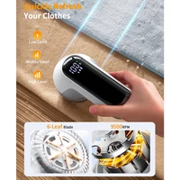 coldSky Fabric Shaver Rechargeable Lint Remover Sweater Defuzzer Digital Display Lints Shaver Pills Bobbles Trimmer for Clothes 2