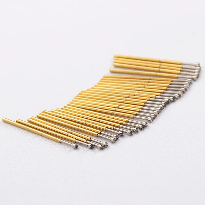 100PCS Árad vmiből doga hajcsat P75 Széria Pogo hajcsat Végigmér dia 1.02mm Nyomtatott áramkör doga Nikkel plated fejét MelltŰ fejét dia 1.3mm P75-B P75-B1