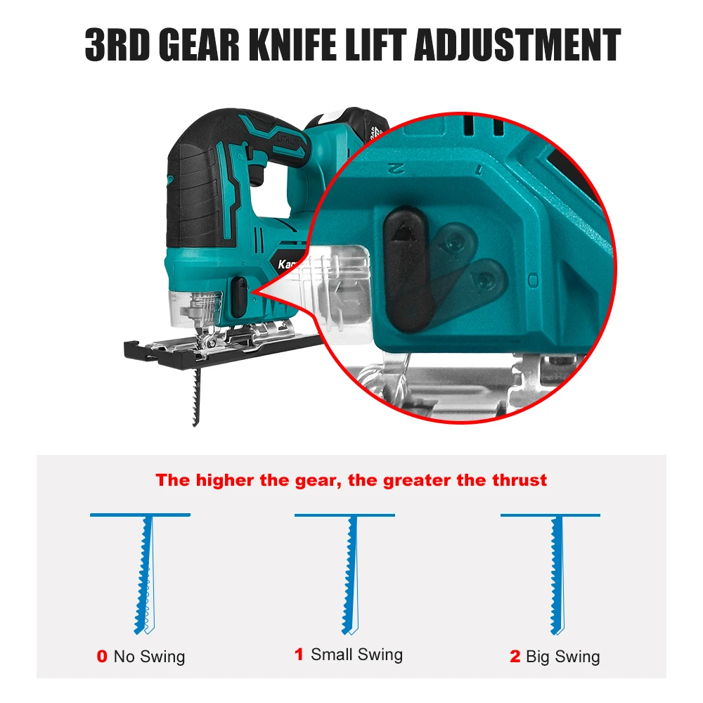 Electric Curved Saw Cordless Jig Saw Portable Multi-Function Carpenter Power Tool For Makita 18V Lithium Battery