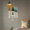 Nordic Modern Glass Pendant Lamp Bedroom Bedside Living Room Dining Room Kitchen Bar Led Light Island Platform Lighting Hanging 6