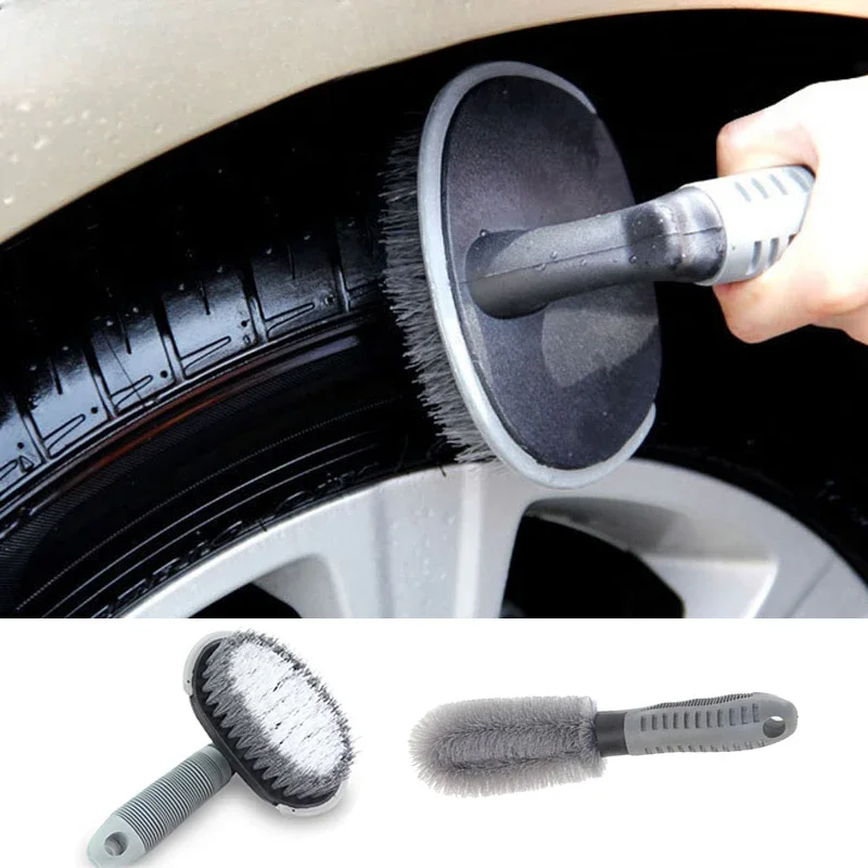 CarDetailingTyreWashBrushWetandDryforAutoWheelTireRimMud