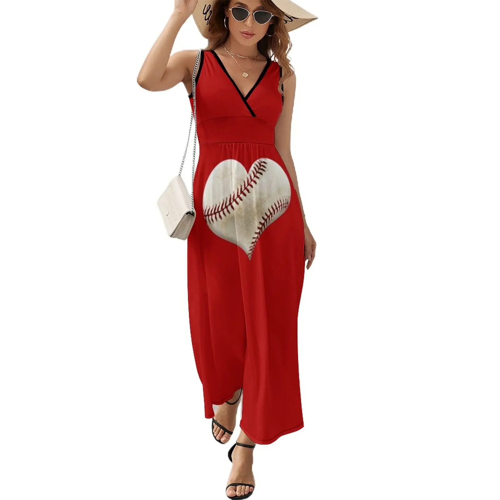 

baseball heart Sleeveless Dress dress korean style evening dress woman luxury evening dresses 2023 Long veiled dresses