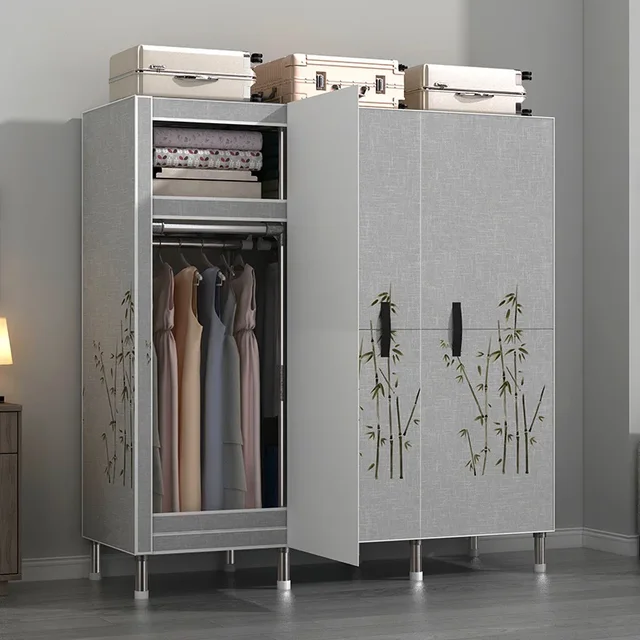 Large Capacity Wardrobe Closet Steel Pipe Wardrobe Organizer Bedroom Furniture Clothes Storage Wardrobe Household Closet