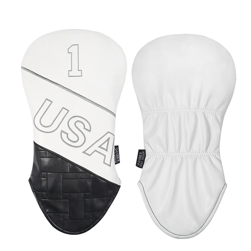 

Whit Black Golf Club Headcover 420CC 460CC Driver #1 Cover Elastic Closure Fairway wood Hybrid cover
