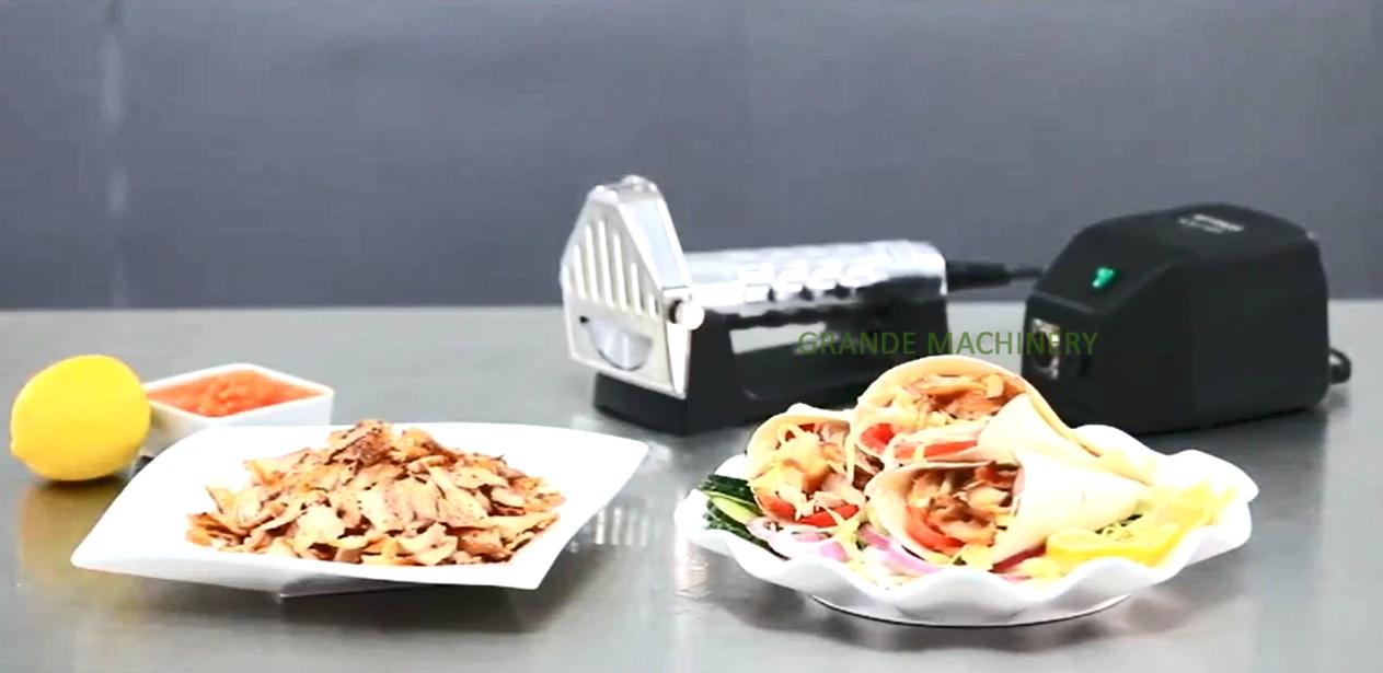 Electric Stainless Steel KS80S Straight Kebab Slicer Shawarma Doner Cutter with