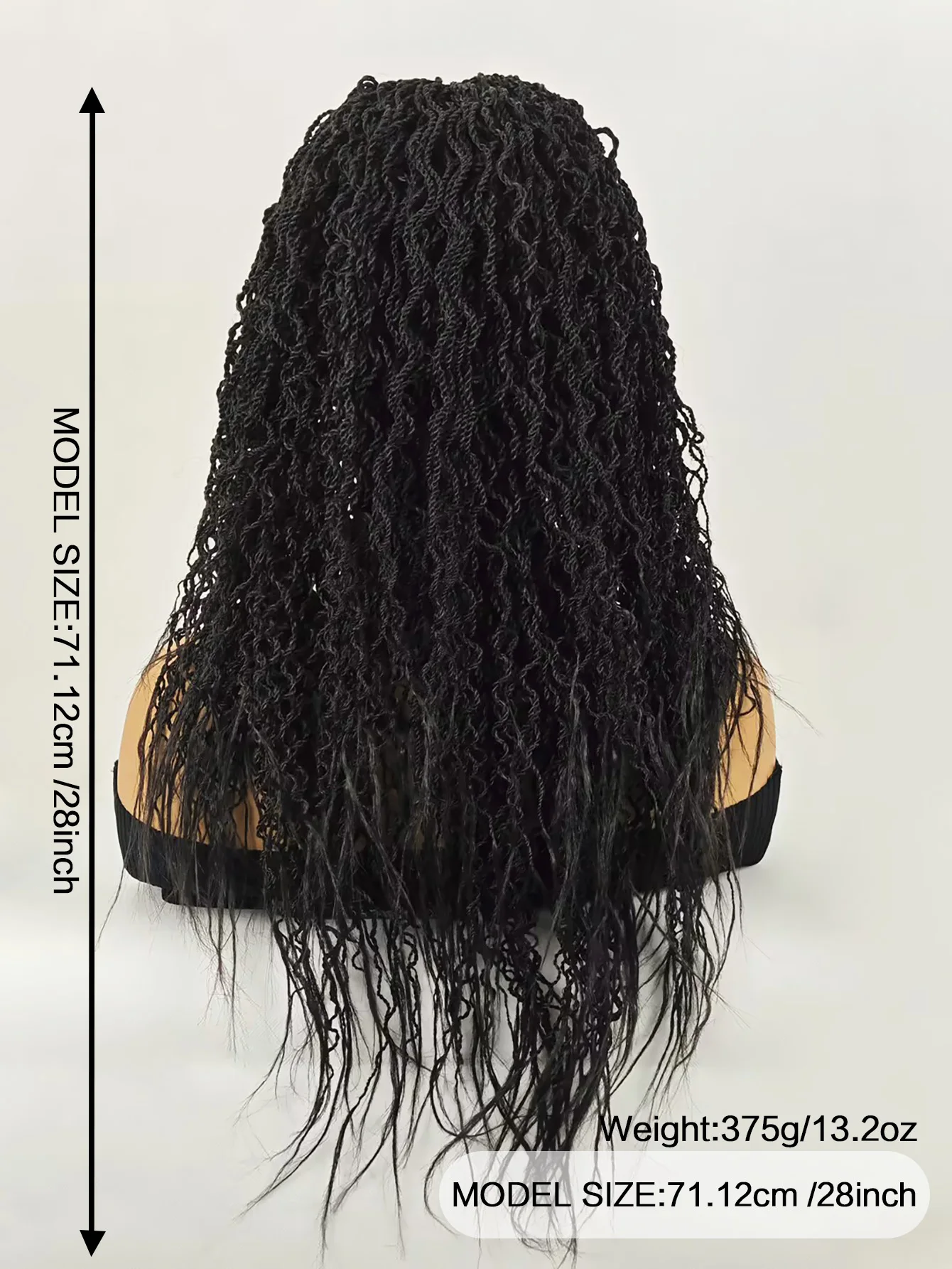 28 Inch Deep Lace Part Beige Wig Hand Woven Wig. More Natural Thin Lightweight Synthetic Hand-Weaved Wig for Black Women