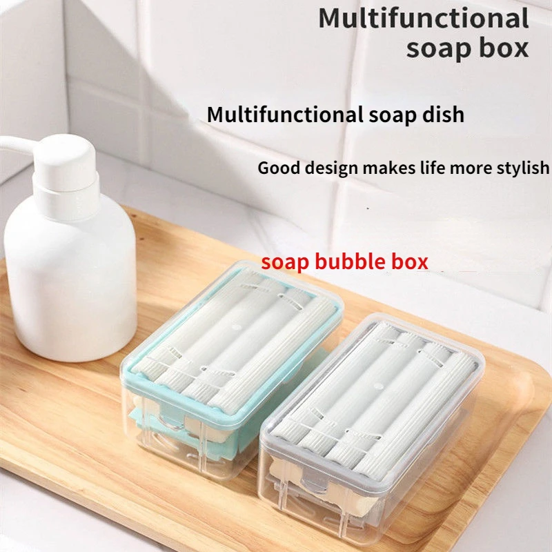

New Multifunctional Soap Foaming Box Hands-free Foaming Soap Box Household Soap Box Storage Rack Soap Box