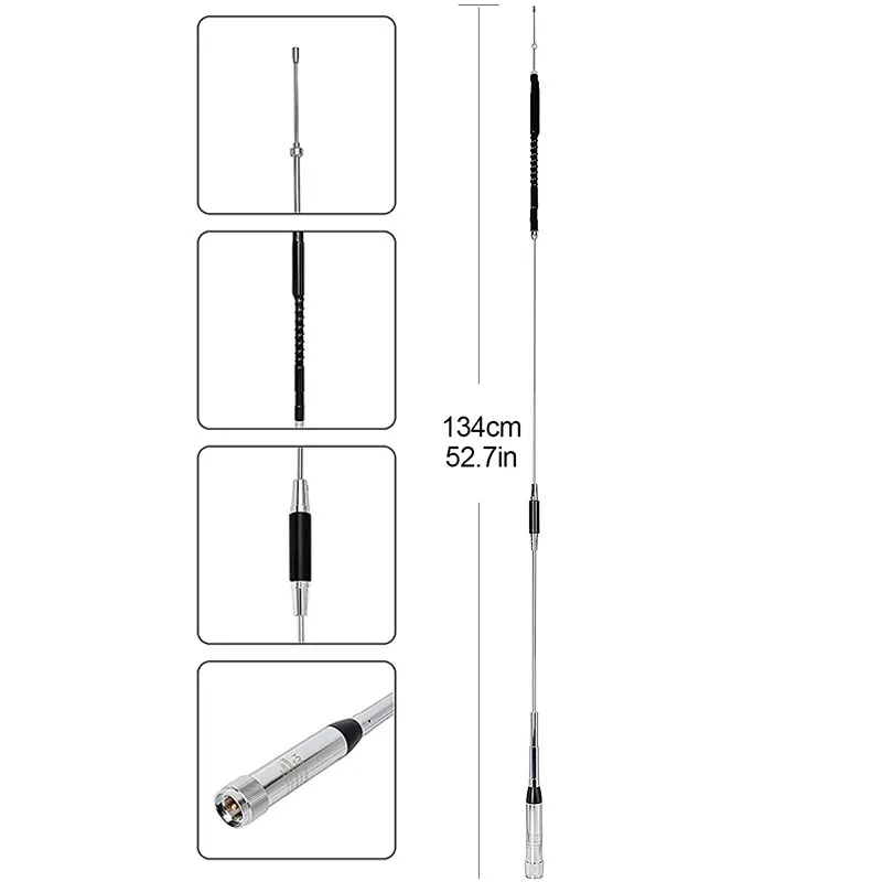 SignalPlus 쿼드 밴드 모바일 라디오 안테나, YAESU FT-8900R TYT TH-9800 QYT KT-980 Plus KT-8900 K용, 29MHZ, 50MHZ, 144MHZ, 430MHZ