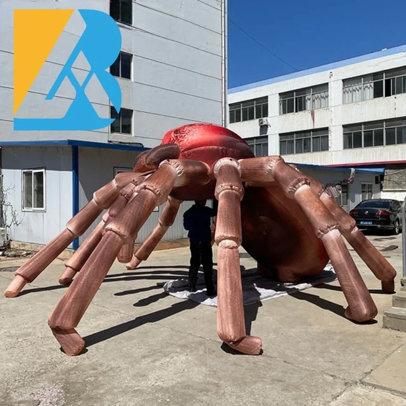 Custom Made Halloween Supplies Giant Inflatable Spider for Event Space Toys 6