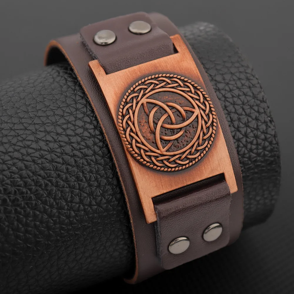 Vintage Viking Rune Celtic Knot Bracelet Charming Men Leather Bracelet Fashion Hip Hop Punk Jewelry Accessories Party Gift leather bracelet leather bracelets