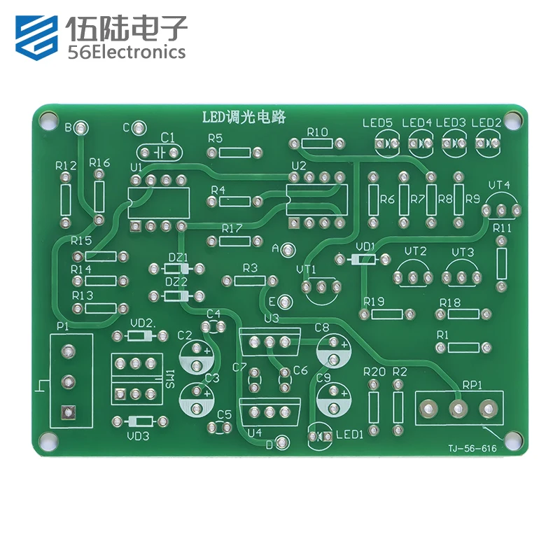 PCB Board Assembly LED Dimming Electronics Teaching Practical Training Circuit Board Soldering Kits