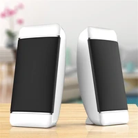 2 Pieces Wired Computer Speakers USB + AUX Mini PC Speaker for Laptop Desktop Phone 5W Audio Multimedia Loudspeaker 2