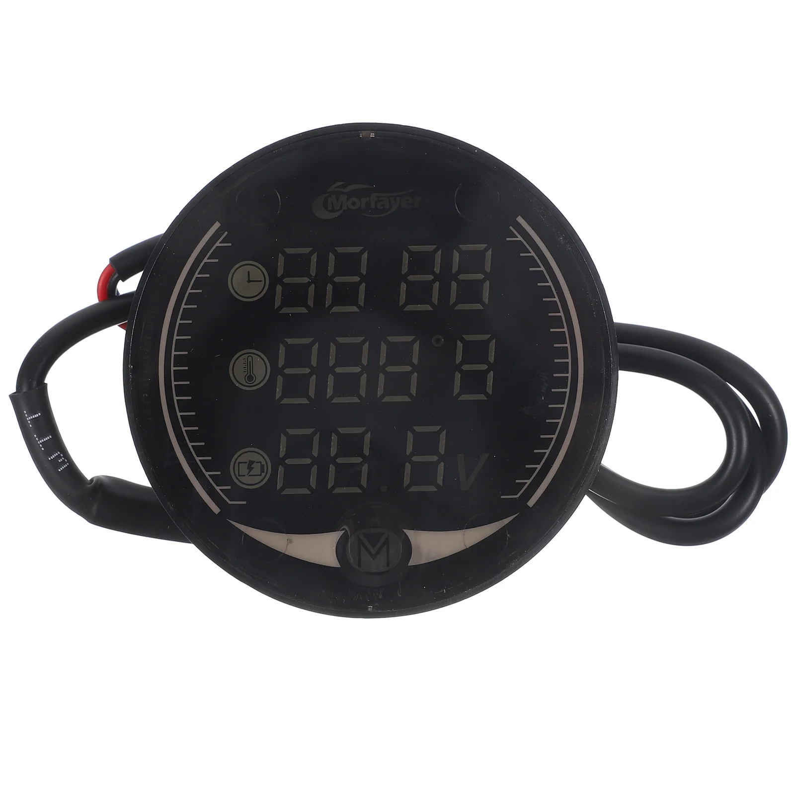 

Three-in-One Motorcycle Meter Time Temperature Voltmeter Thermometer Digital LCD