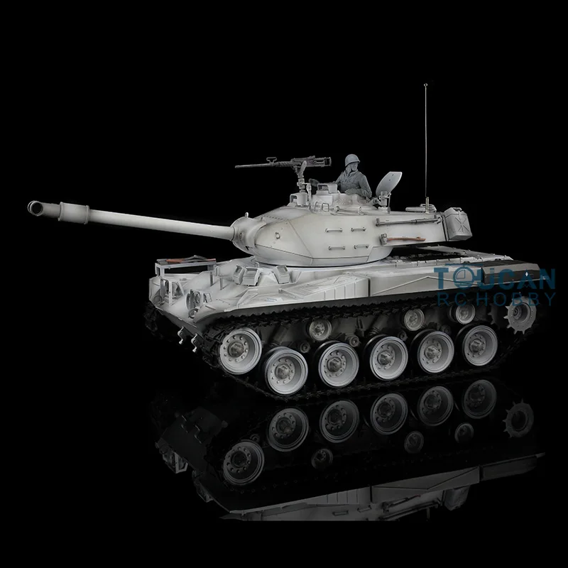 HENG LONG 1/16 Snow 7.0 Upgraded Walker Bulldog Painted White RC Tank 3839 W/ 360° Turret Steel Sprocket Wheels Car Toys Boys 4