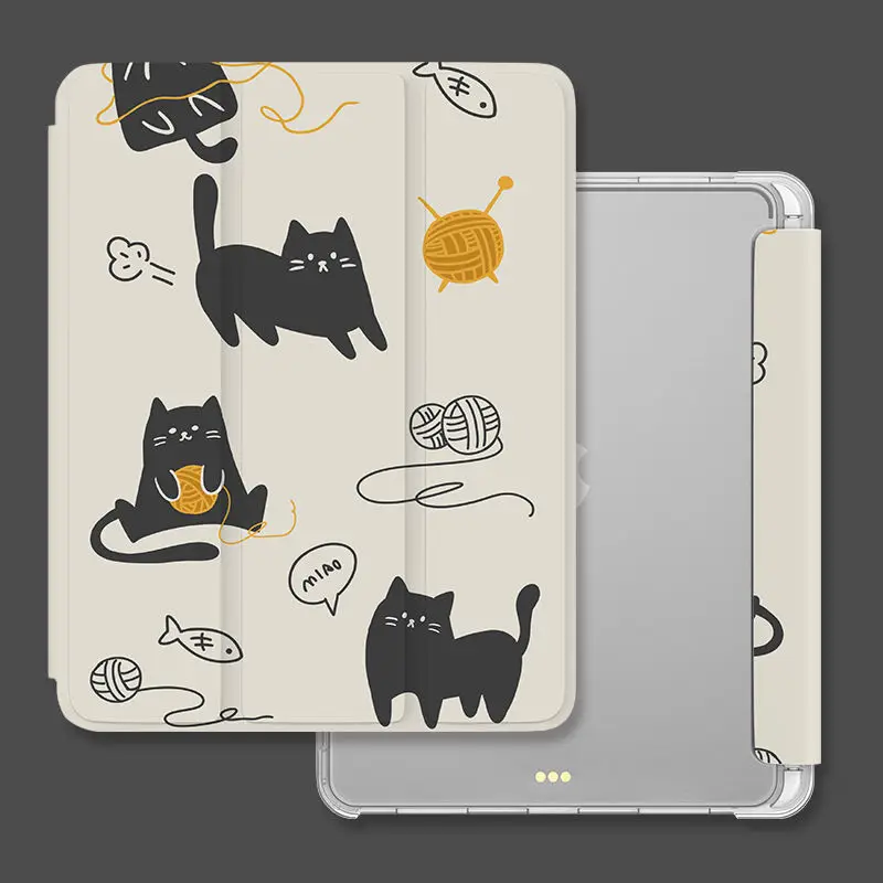 Premium TPU Soft Tablet Case with Pencil Holder & Smart Cover Functionality