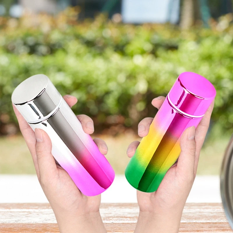 150ml/200ml Ultra Light Mini Thermos Bottles Portable Pocket Vacuum Flask  Female Lovely Small Simple Water Cups Stainless Steel
