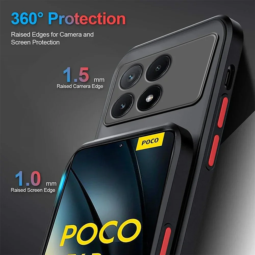 Shockproof Armor Matte Case with Soft Bumper and Hard Cover