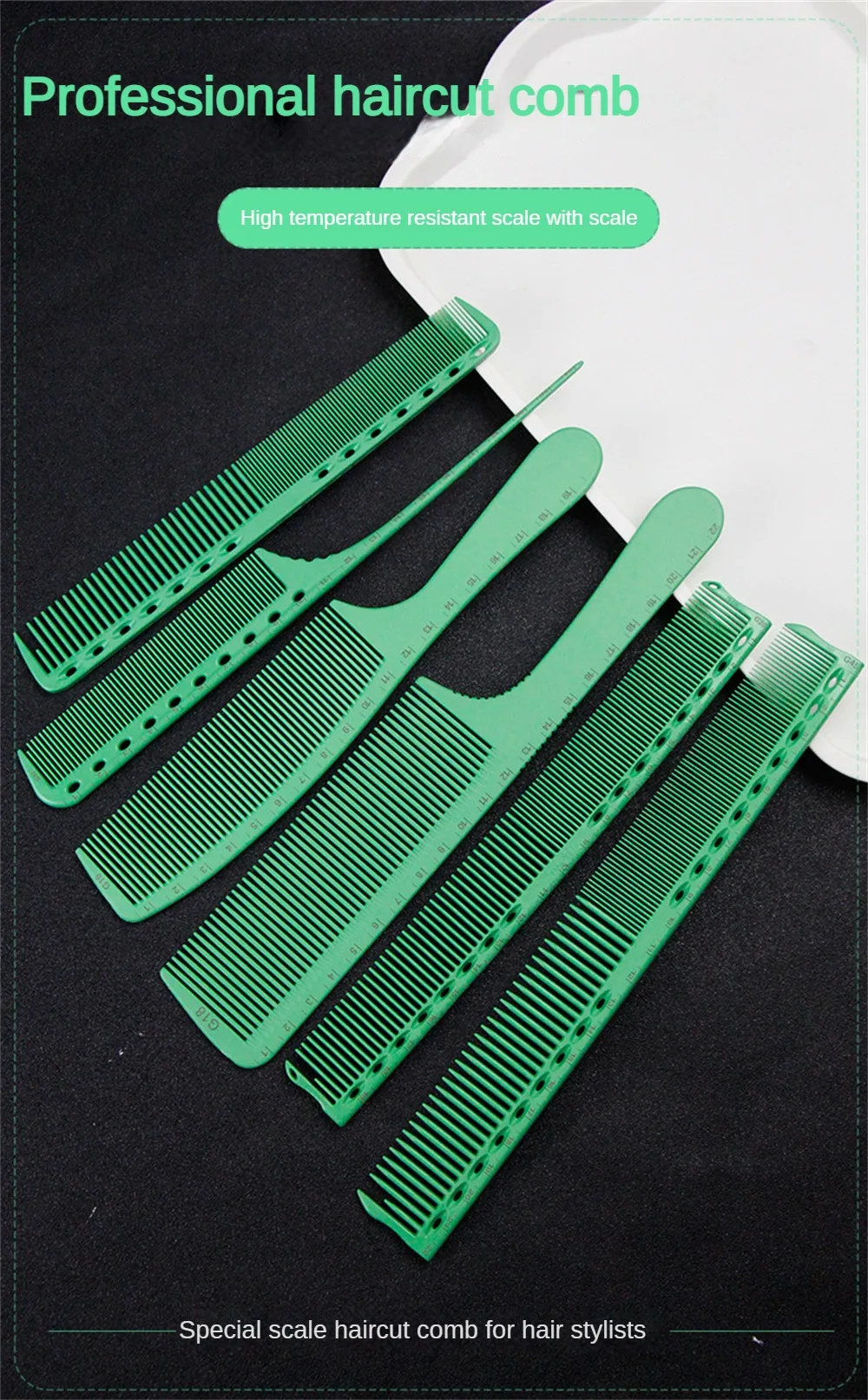 Description Picture 3 of itemInnovative Professional Hair Comb High Temperature Resistance Comb Scaled Hair Comb Styling Comb Tool Scale Ruler High Quality