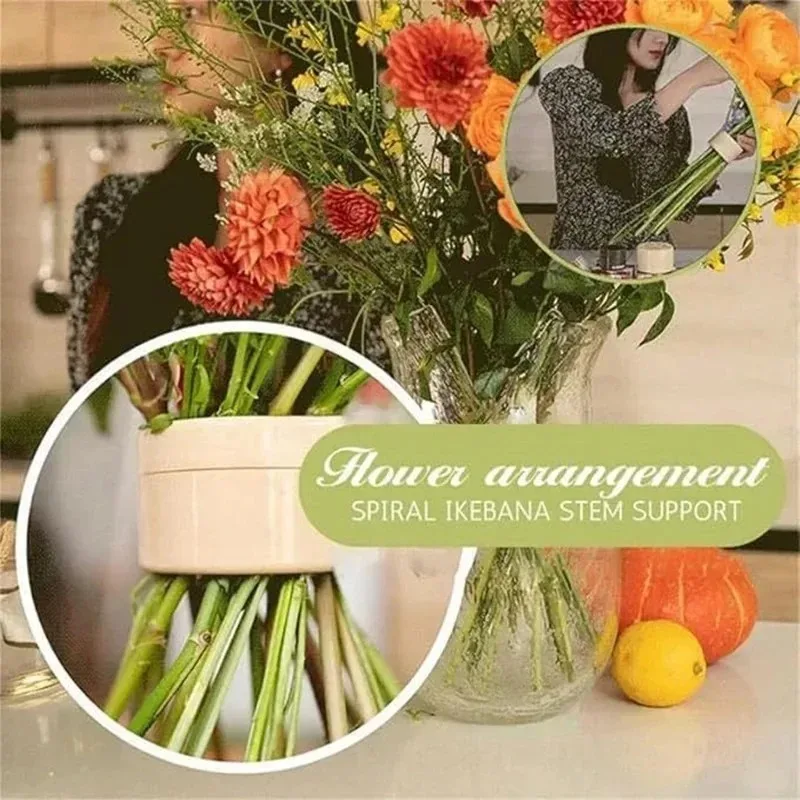 Spiral Ikebana Stem Holder Spiral Stem Holder For Vases DIY Bouquet Twister Flower Arrangement Flower Arranger