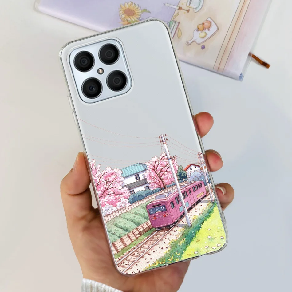 Floral Butterfly Pattern Soft Silicone TPU Back Cover Case