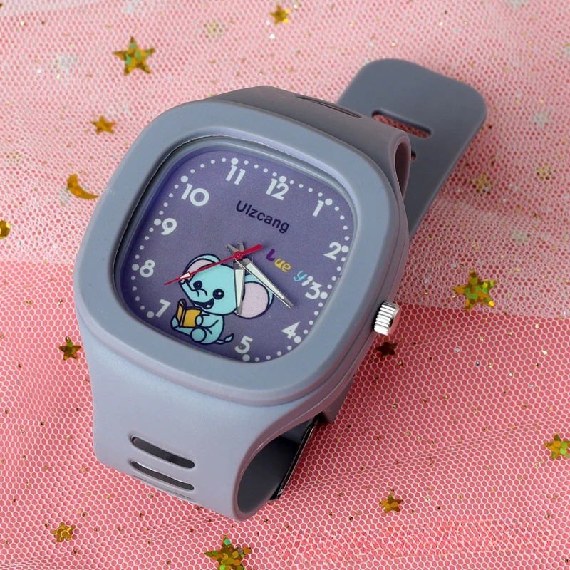 Children's Watch Square Quartz Watch Night Light Sports Student Cartoon Watch