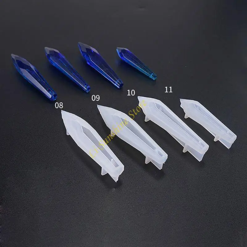 수지 진자 곰팡이 결정 에폭시 UV 수지 펜던트 곰팡이 실리콘 곰팡이 목걸이 QX2F를 만들기위한 보석 수지 주조 금형