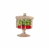 Transparent Glass Storage Jars Decorative Fruit Bowl Candy Pot Crystal Storage Jar with Lid Kitchen Spice Organizer 5